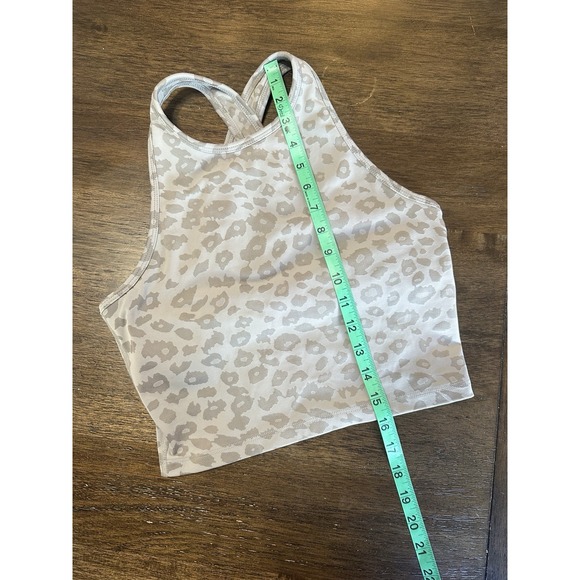 Beyond Yoga Women's M Leopard Studio Cropped Yoga Tank Top Bra Racerback LU4383 - Picture 10 of 10